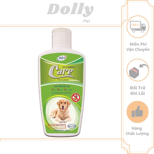 Sữa tắm đặc trị ve rận bọ chét cho chó mèo - Bio Care 200ml