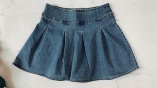 Chân váy jeans denim Xếp Ly Nữ