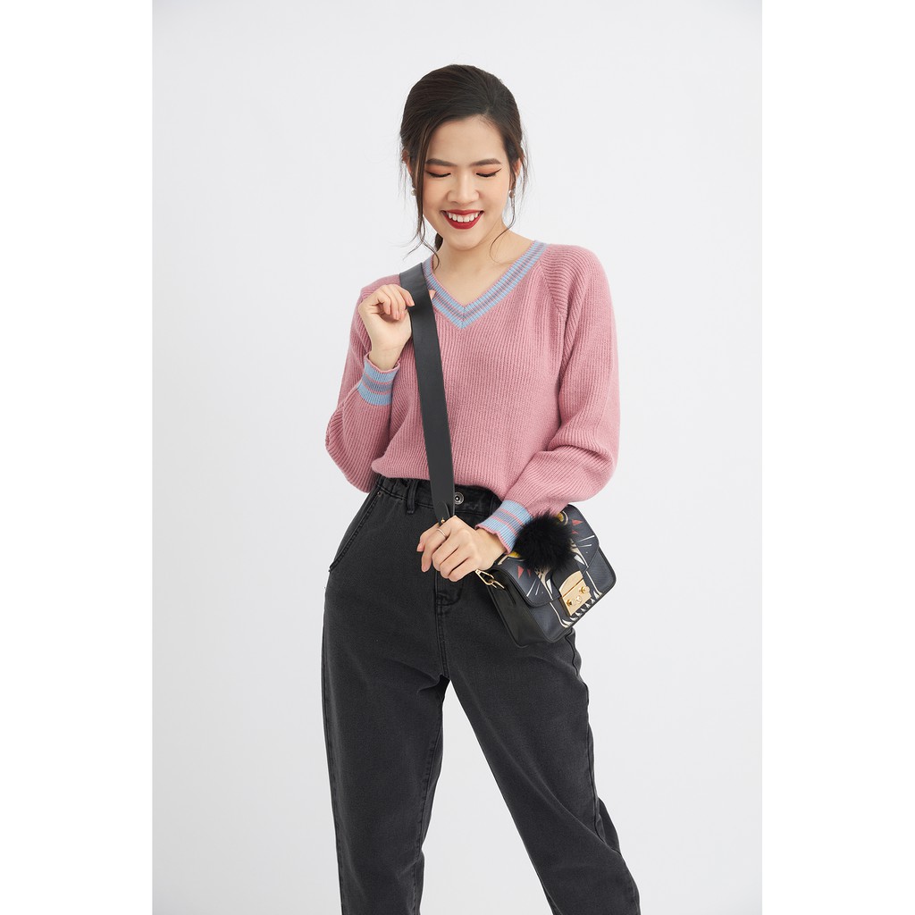 Quần jean nữ cạp chun trẻ trung 20AGAIN cá tính năng động QBA0062 | BigBuy360 - bigbuy360.vn