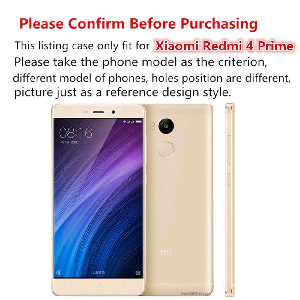 Ốp lưng cứng với kính cường lực cho Xiaomi Redmi 4 Prime