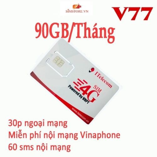 [Giá gốc] Sim itelecom may77, 3GB mỗi ngày, sim indochina v77 miễn phí gọi