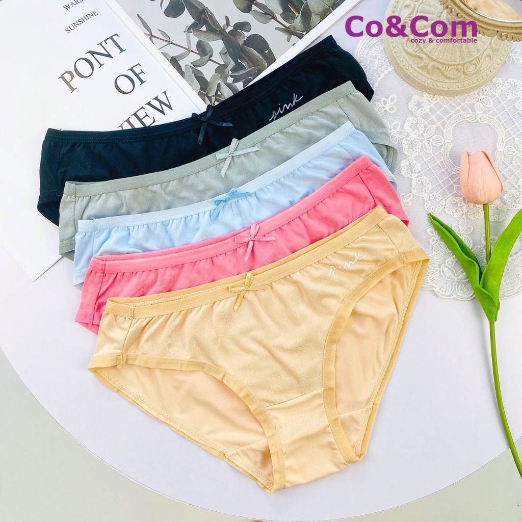Quần Lót Nữ CoAndCom Cotton Sợi Bông Cạp Thấp Mềm Mịn Siêu Nhẹ Thấm Hút NO158-1