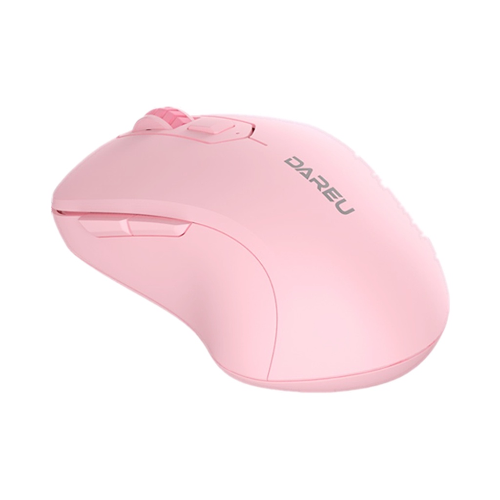 Chuột Không Dây DAREU LM115G Black / White / Pink - Hàng Chính Hãng