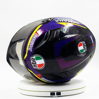 Nón Fullface Agu lên tem Yamaha xanh