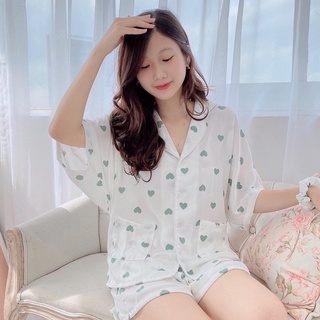 Bộ ngủ Pijama hoạ tiết đáng yêu - Lụa mango