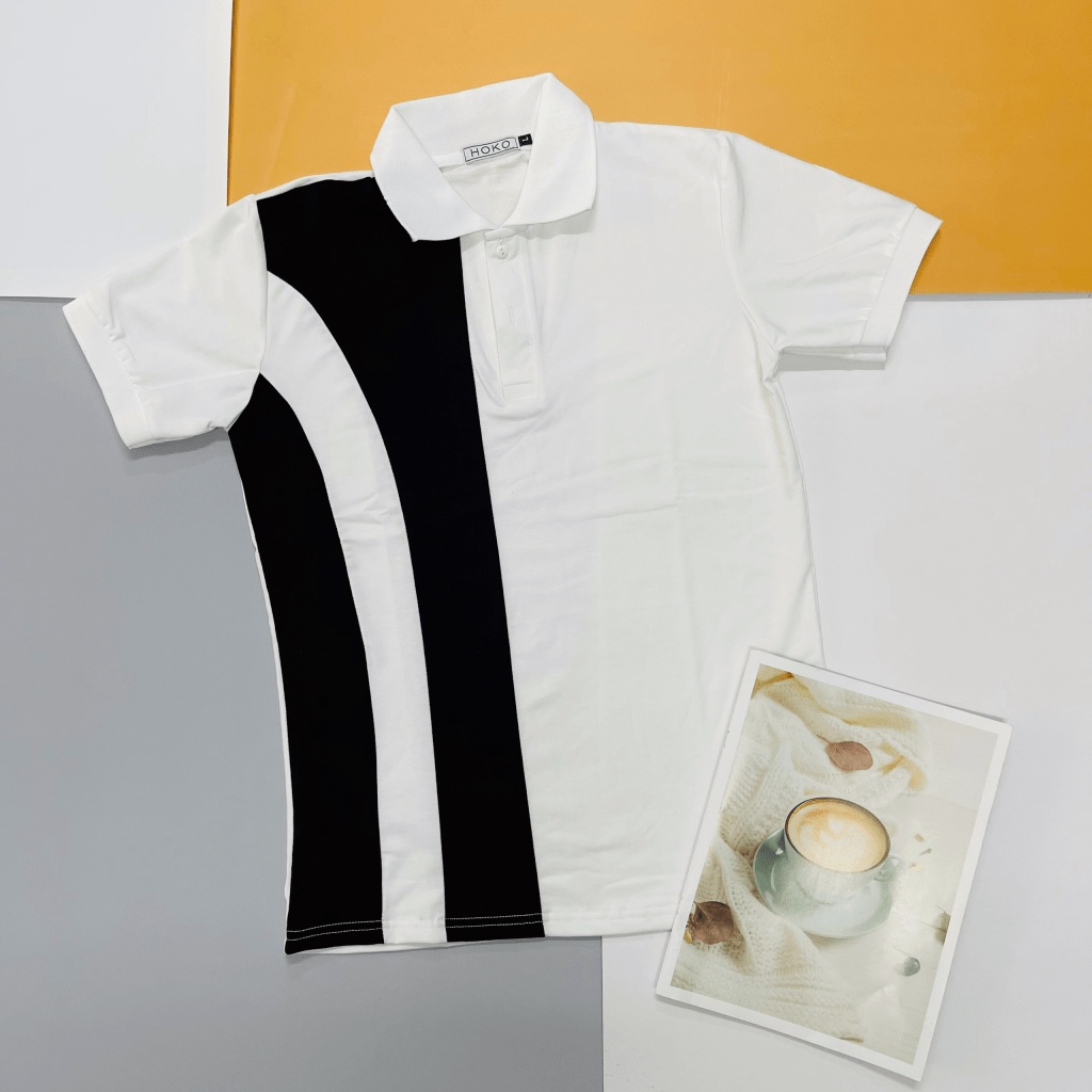 ÁO THUN NAM PHỐI HỌA TIÊT CHÉO ĐEN PHONG CÁCH SOÁI CA HÀN QUỐC THỜI TRANG VALENTINA