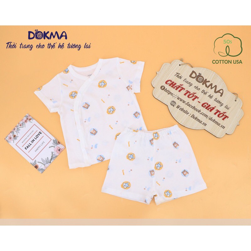 Bộ cộc sơ sinh cài lệch dokma bé trai/ bé gái