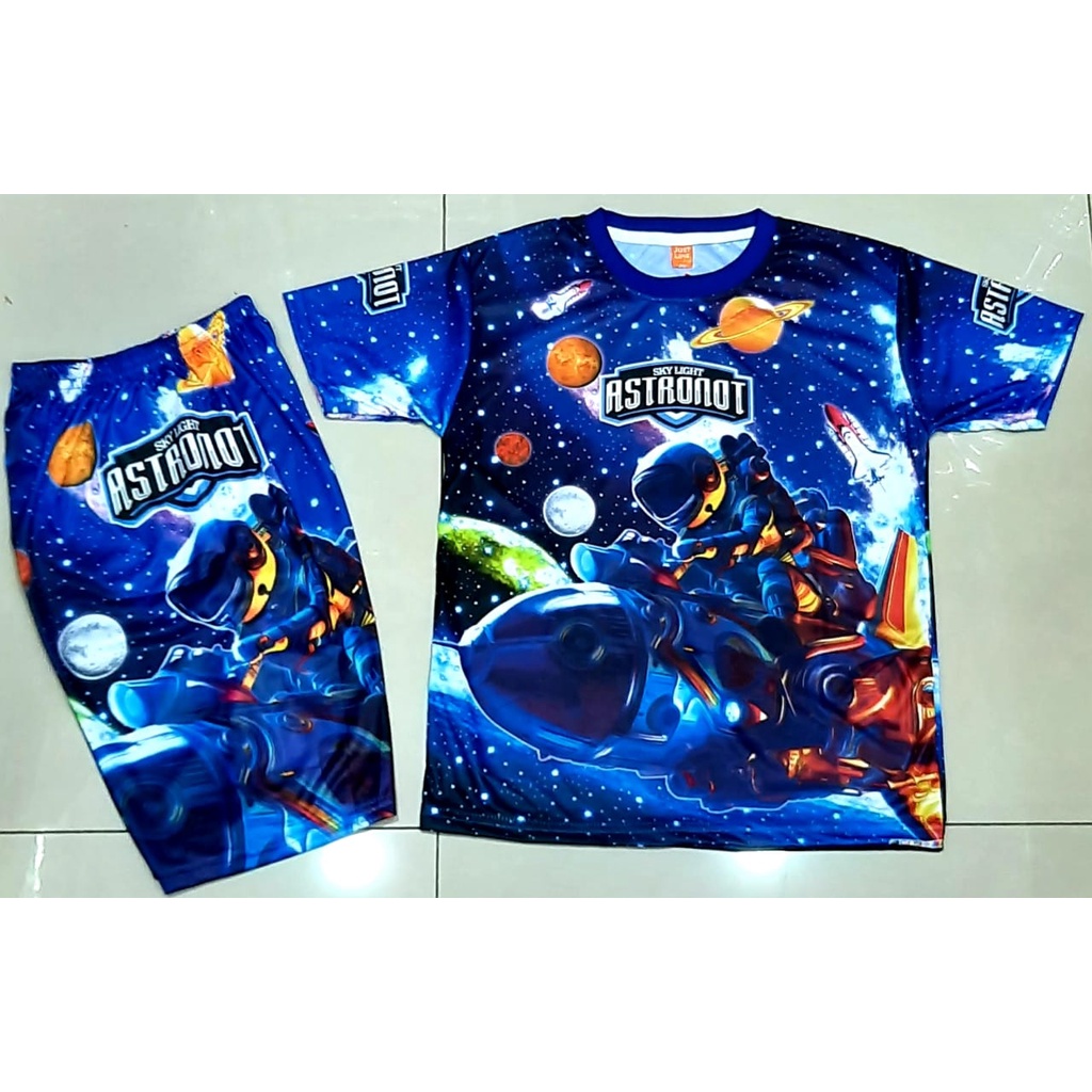 Thiết lập Trẻ Em Thiên Văn | Váy Kiểu Phi Hành Gia Vũ Trụ 2-12 | Con Trai Set | Quần Áo Bé Trai | Áo Thun Đen ASTRONOT Và Những Năm 2-12 Tuổi | Áo Thun Ngắn Tay Astronout