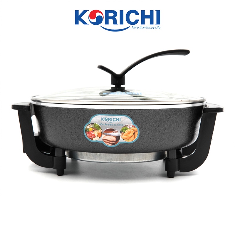 Nồi lẩu điện Korichi - KRC-3559 - 5.0L 1500W - Bảo hành 12 tháng (2 màu đỏ, ghi)