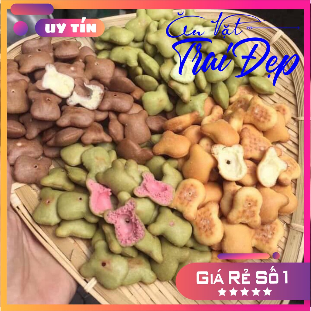 Bánh Gấu Mix 3 Vị hủ Pet 450g - Trai Đẹp Snack