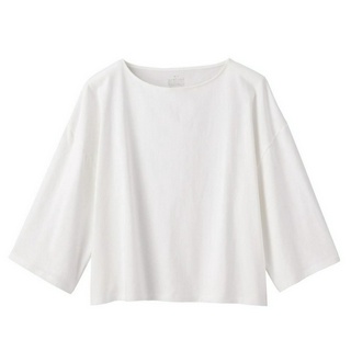 Áo thun dáng crop pullover one size Muji
