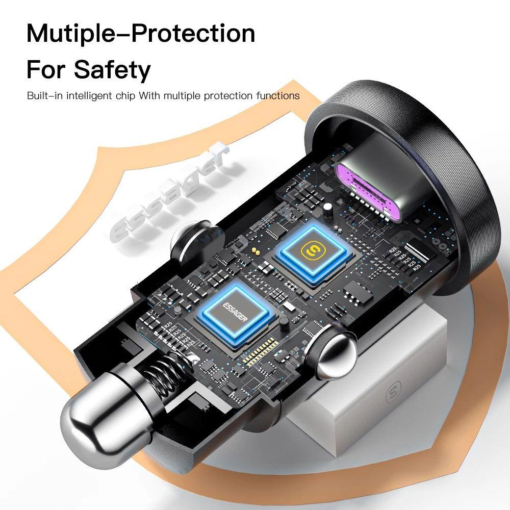 Củ Sạc Nhanh QC3.0 Cho Xe Ô Tô