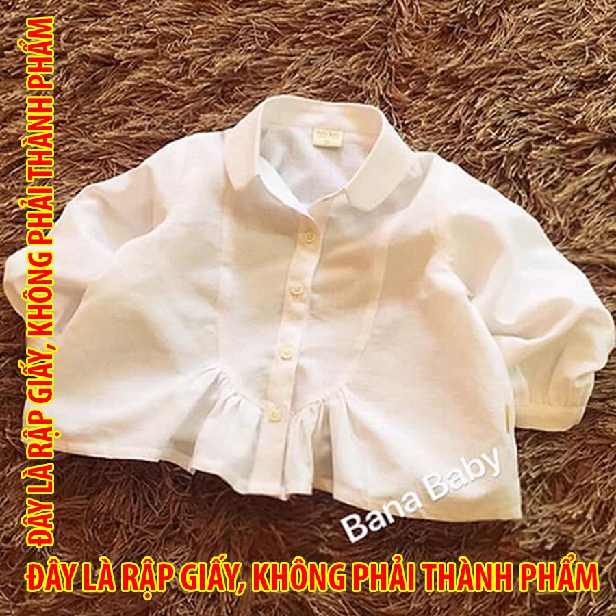 Rập giấy 30028 - Áo tay lửng Nhún bèo Babydoll