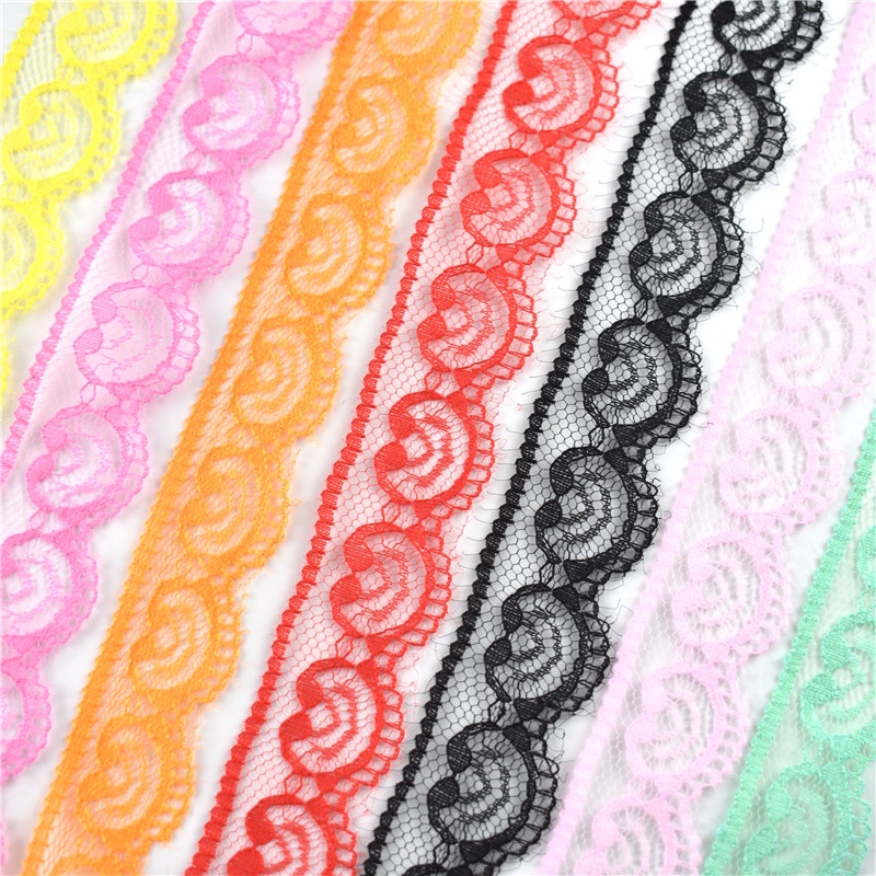 Cuộn Ren Ruy Băng 22mm Dài 10M Bằng Cotton Phối Ren Dùng May Trang Phục