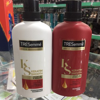 [85K] Cặp dầu gội + xả Tresemme Keratin Smooth 5in1 Thái Lan 450G CHAI ĐỎ + CHAI TRẮNG