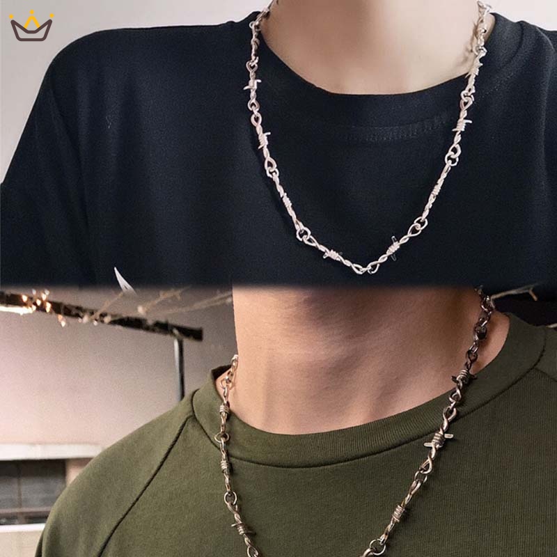 Vòng Cổ Choker 2022 Sợi Gai Thiết Kế Mới Phong Cách Hip hop Cá Tính Cho Nam Và Nữ
