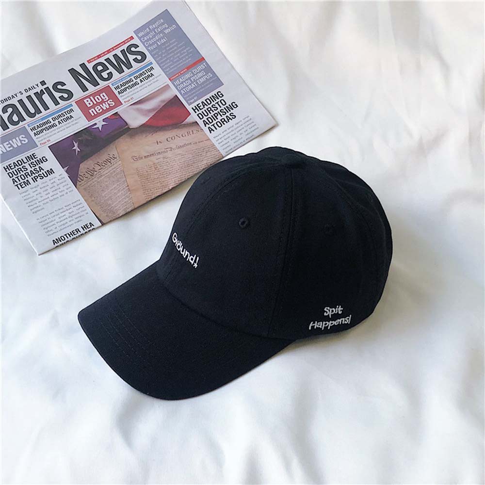 Mũ Lưỡi Trai Thêu Chữ Đơn Giản Phong Cách Hip Hop Hàn Quốc Thời Trang Cho Nữ