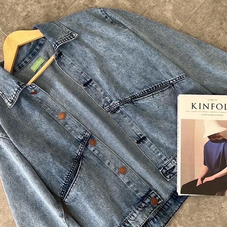 H & e09 Áo Khoác Denim Oversize Jeje