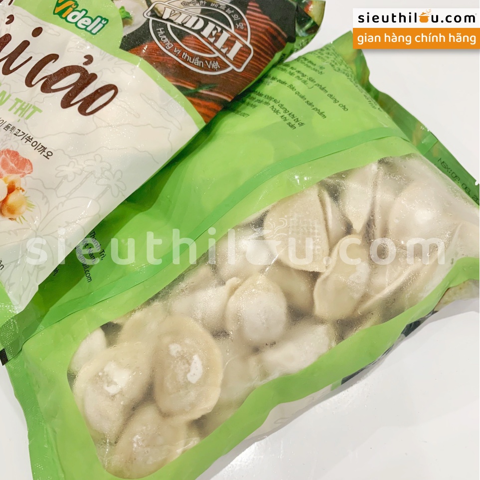 Sủi cảo nhân thịt Videli - Sủi cảo gói 1kg - Siêu Thị Lẩu