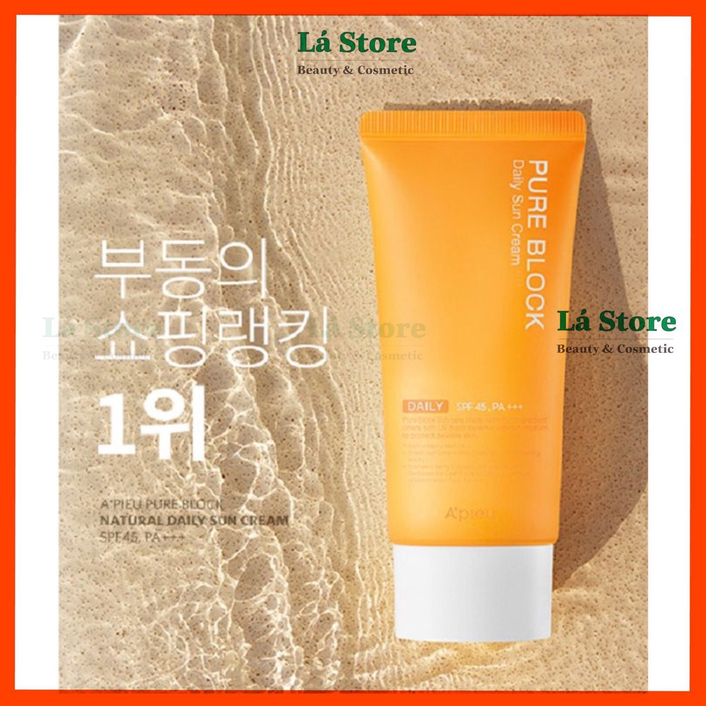 HÀNG CHÍNH HÃNG - Kem chống nắng A'pieu Pure Block Natural Sun Cream 50ml (mẫu mới)