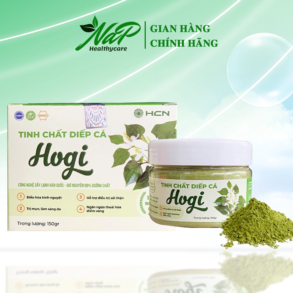 Bột Diếp Cá Nguyên Chất HOGI Sấy Lạnh Công Nghệ Hàn Quốc Thanh Nhiệt - Giải Độc - Đẹp Da, NaP Healthycare