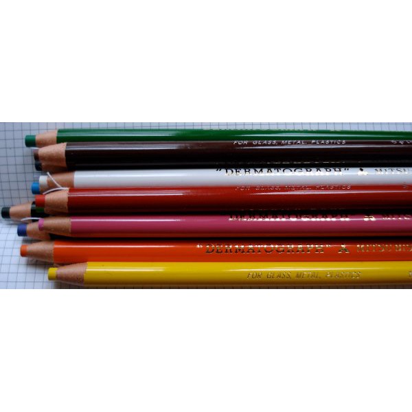 Bút chì xé Mitsubishi Dermatograph 7600 viết lên kiếng, gốm, da, vải, film, nhựa...( giá bán 1 cây)