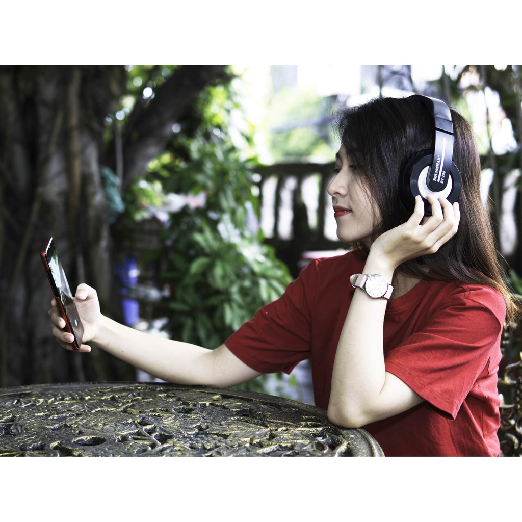 Tai nghe Bluetooth chụp tai có mic SoundMax BT-200 (Hàng Chính Hãng)