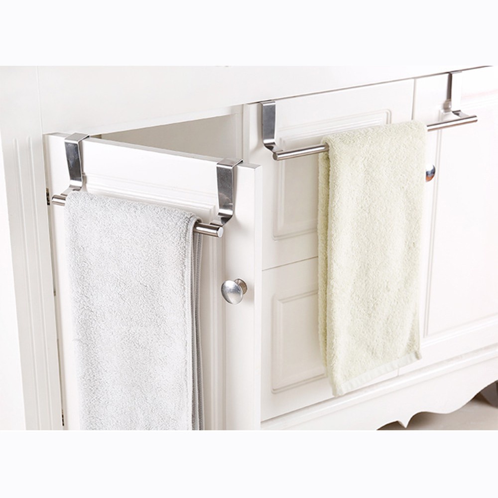 [Tổng Kho Sỉ] Khung Treo Khăn INOX Cài Gắn Cánh Tủ Nhà Bếp Inox Cứng Cáp S8