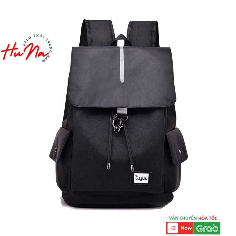 Balo thời trang nam nữ unisex Huna, balo đi học dây rút, ngăn chống sốc đựng laptop - Hàng nhập khẩu