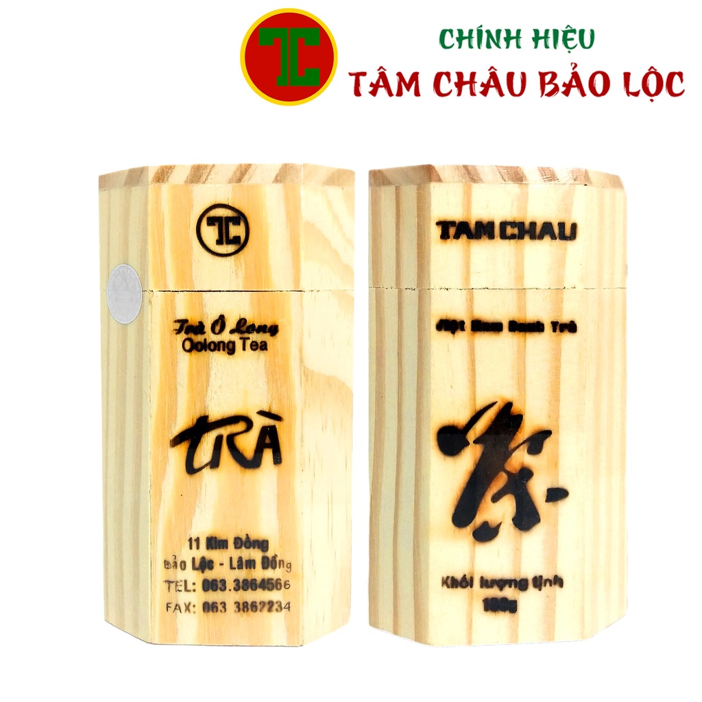 Oolong Cao Cấp Hộp Gỗ 100G Sang Trọng - Chính hiệu TÂM CHÂU BẢO LỘC