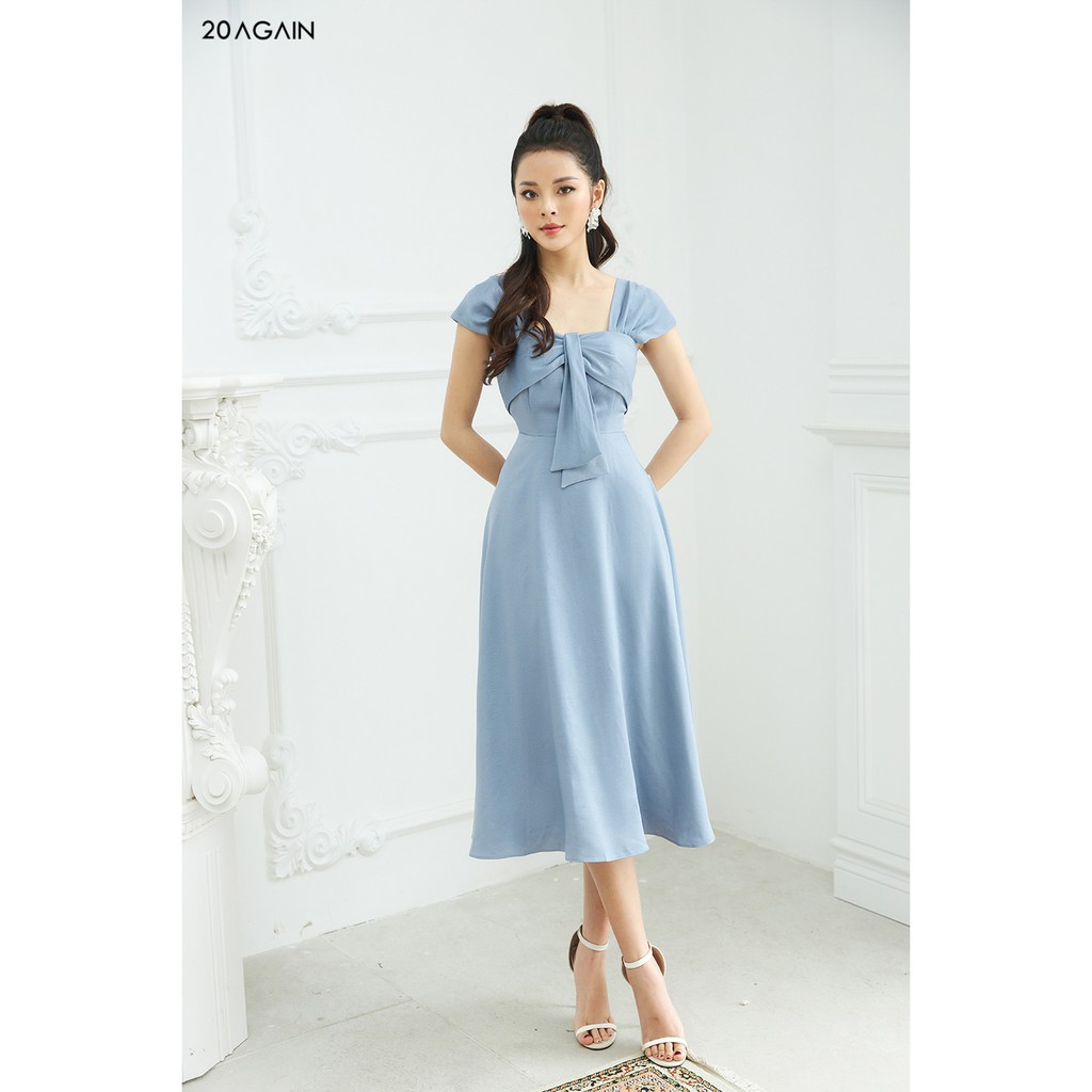 Đầm xòe nơ ngực 20AGAIN DEA1026 | BigBuy360 - bigbuy360.vn