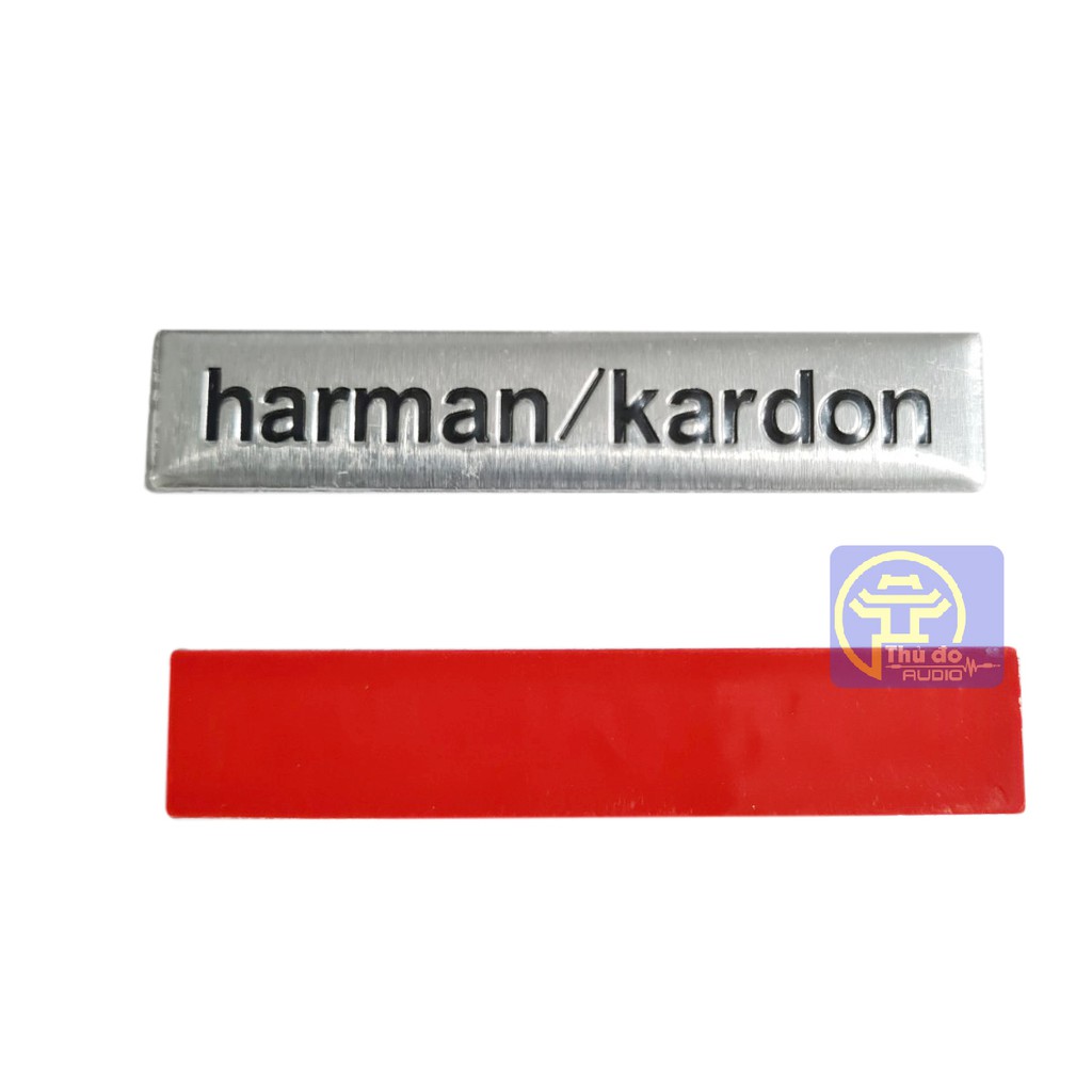 Sticker, tem dán decal chữ HARMAN KARDON trang trí loa xe hơi