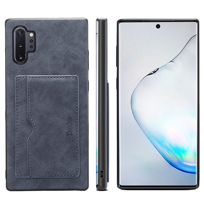 Ốp điện thoại bề mặt da mềm có ngăn đựng thẻ cho Samsung Galaxy Note 10 Plus 10+