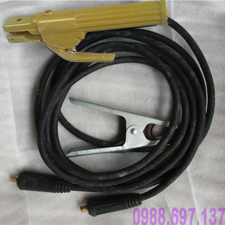 Bộ dây hàn 5m + 2m dây mát rắc cắm nhanh- dây hàn que