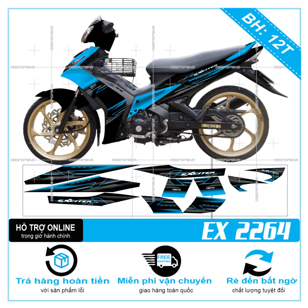 TEM RỜI EX 2010 MŨI TÊN -- SHIN DECAL 2