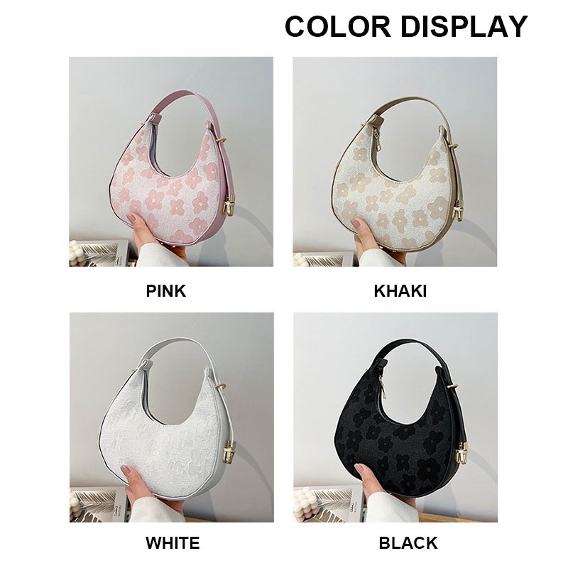 Túi đeo vai Yadou gắn hoa thời trang cho nữ chất lượng cao