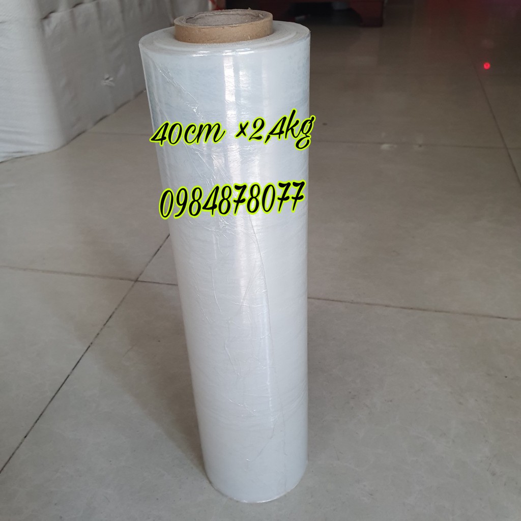 Màng PE quấn bụng màng chít valy đụng cụ đồ dùng 40cm, 2,4kg