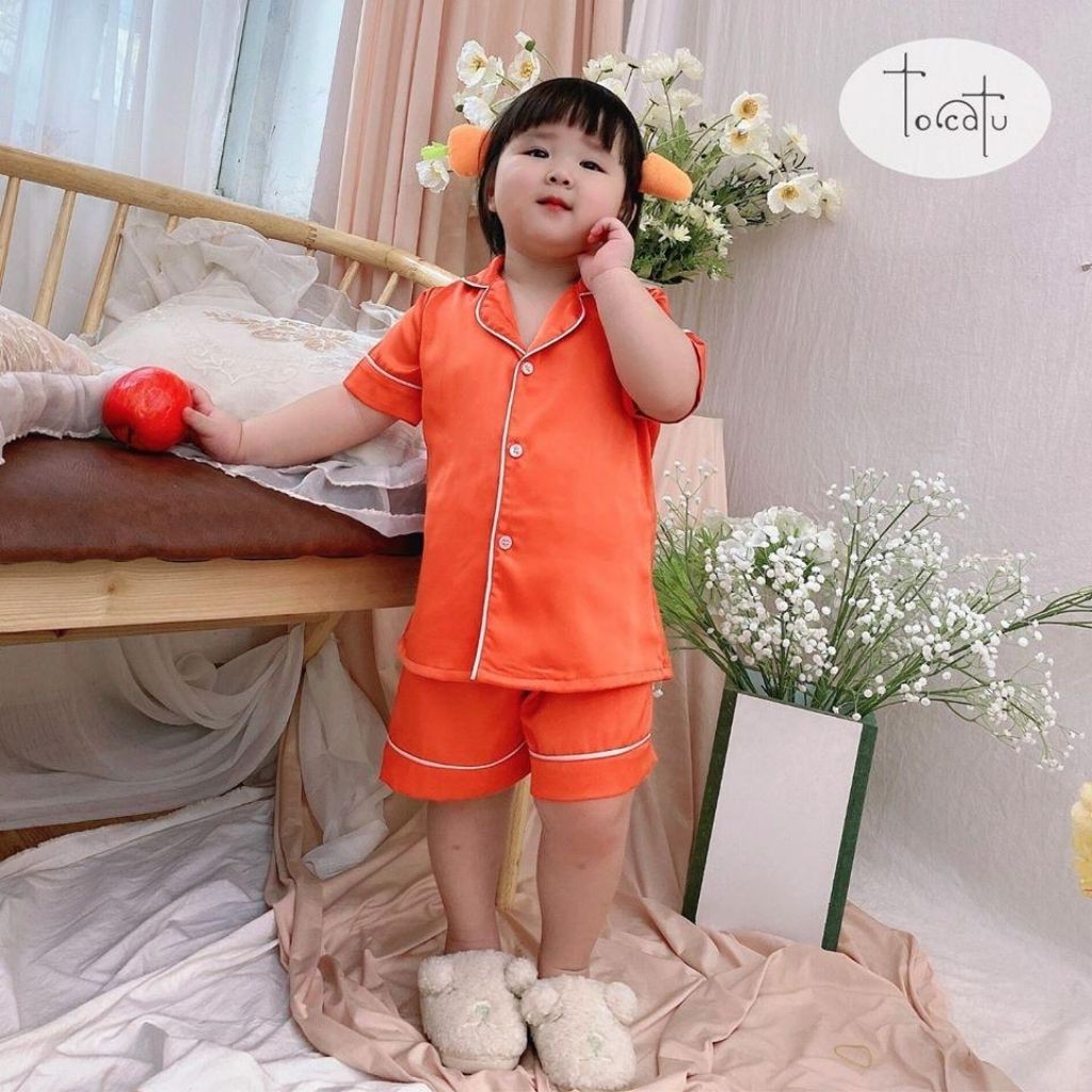 [HÀNG LOẠI 1]PIJAMA Lụa Cộc Tay Cho Bé Từ 6 Tháng Đến 10 Tuổi Cực Kì Mềm Mại Và Thoải Mái