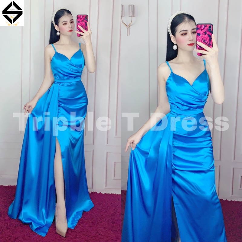 Đầm maxi body 2 dây xẻ đùi gợi cảm TRIPBLE T DRESS - Size M/L - MS88V