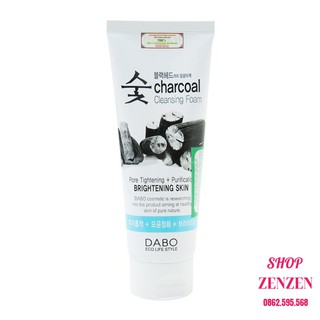 Sữa rửa mặt than hoạt tính Dabo Charcoal Cleansing Foam 150ml