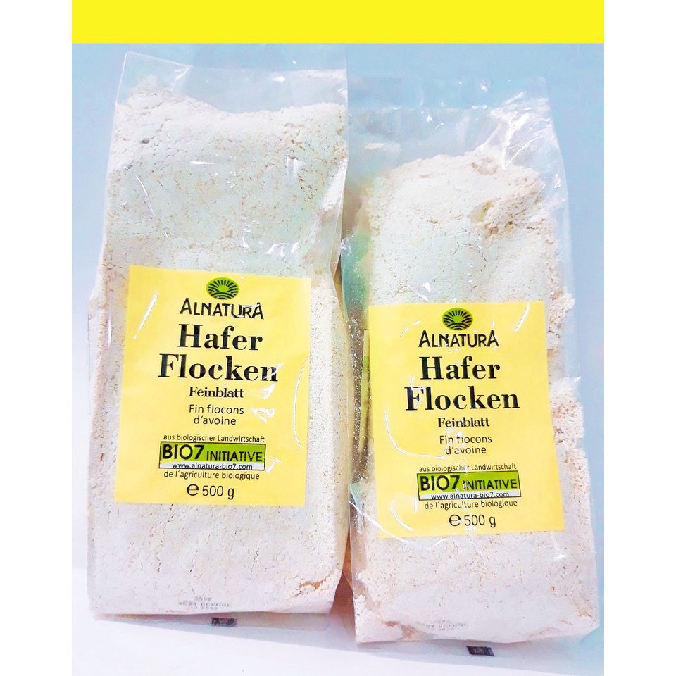 1 kg Bột Yến Mạch Đức Hafer Flocken (2 Túi 500g) - Nhập Khẩu Từ Đức - Đồ ăn vặt
