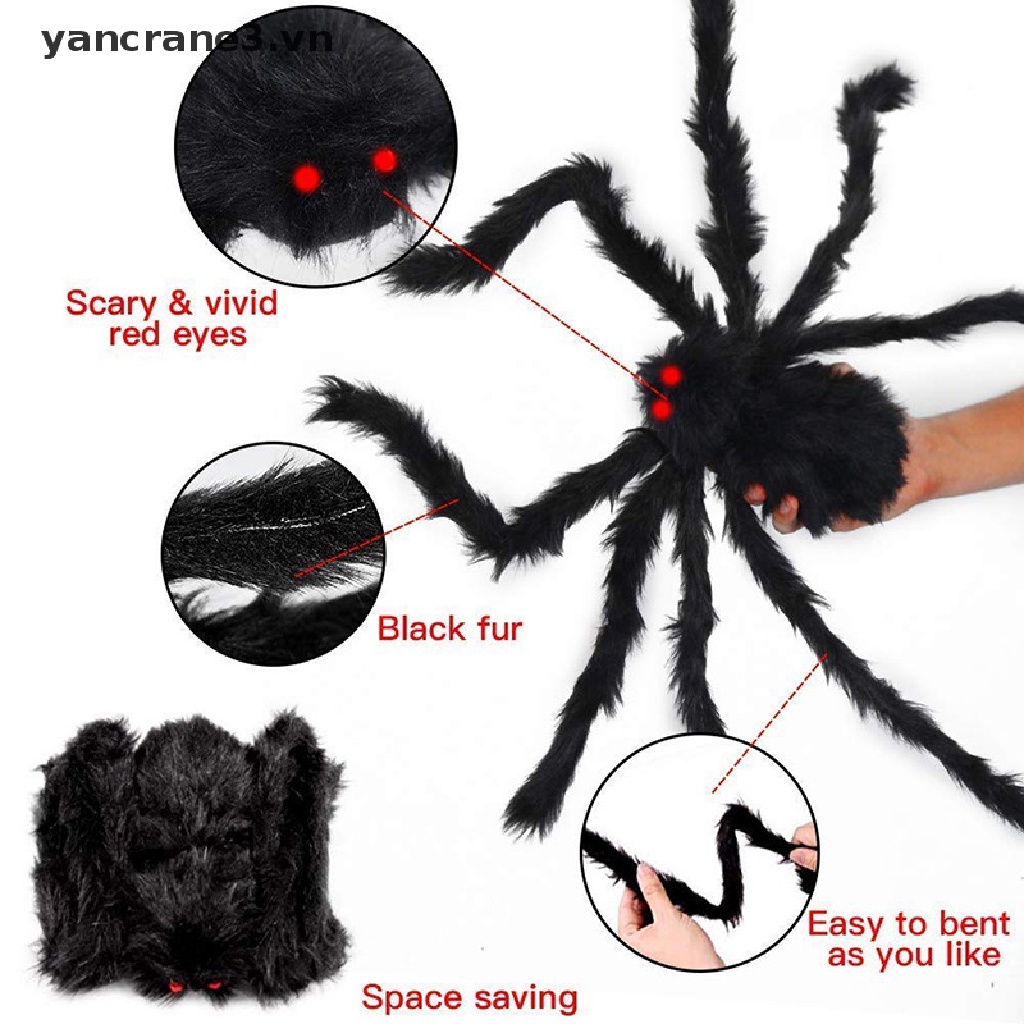 Nhện Đen Khổng Lồ 3.vn Trang Trí Nhà Cửa Dịp Halloween