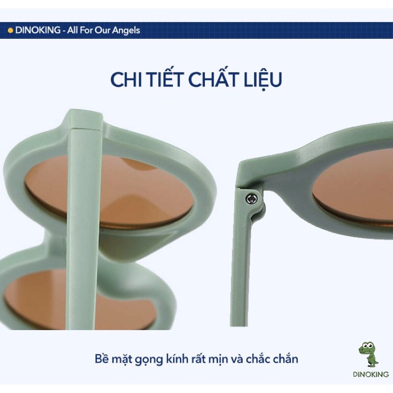 Kính cho bé kính râm trẻ em gọng tròn chống tia UV cho bé trai bé gái vintage