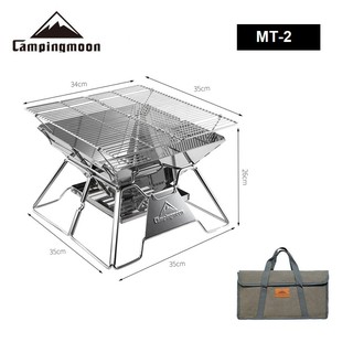 Bếp nướng BBQ bếp nướng than hoa Campingmoon - Bếp nướng than inox 304 bếp nướng thịt lò nướng than hoa vt183