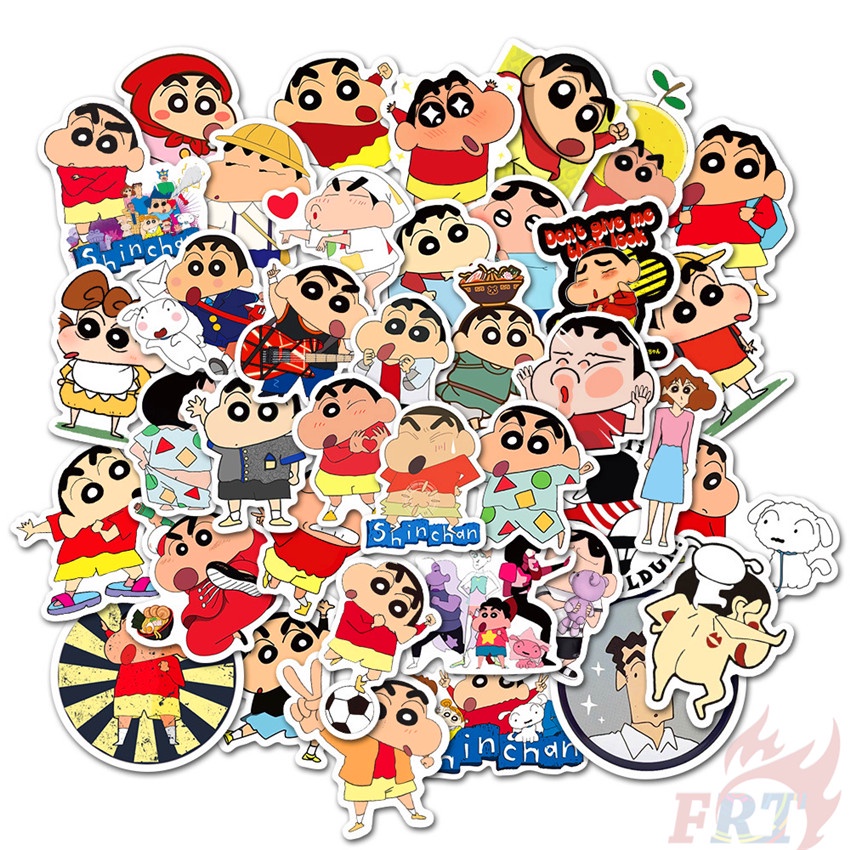 ❉ Crayon Shin-chan Series 01 Stickers ❉ 50Pcs/Set Anime DIY Fashion Decals Doodle Stickers