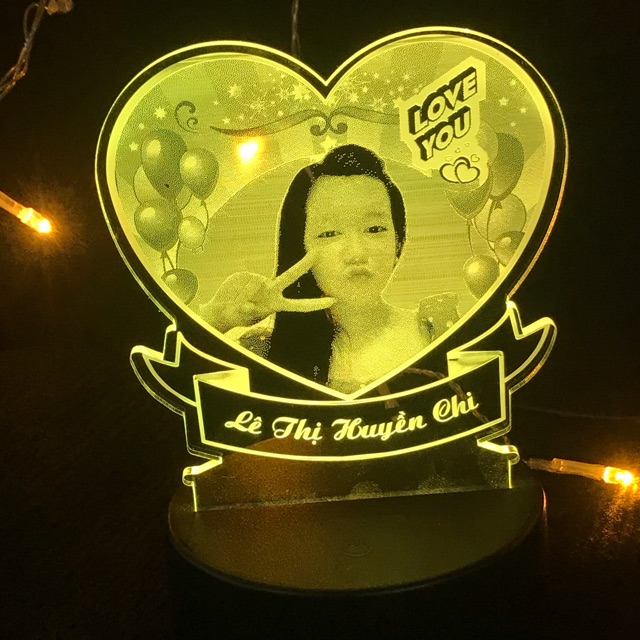 Đèn ngủ led 3d khắc hình ảnh chân dung theo yêu cầu DLT0001