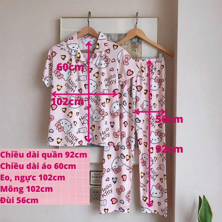 Bộ pijama nữ quần dài TOZZO  kẻ caro mặc đi ngủ ở nhà dễ thương form bigsize 50-62Kg PACQD02