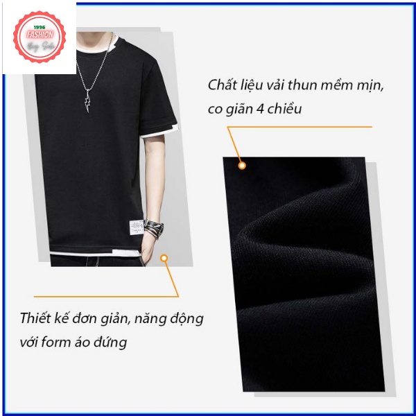 Áo thun nam, áo phông nam tay ngắn cổ tròn Unisex chất thun cotton 4 chiều mềm mại