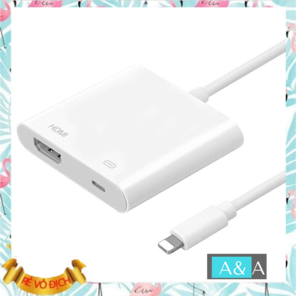 bộ chuyển đổi từ cổng lightning sang hdmi 1080p cho iphone & ipad, cáp hdmi cho Iphone, cáp chuyển nightning sang HDMI