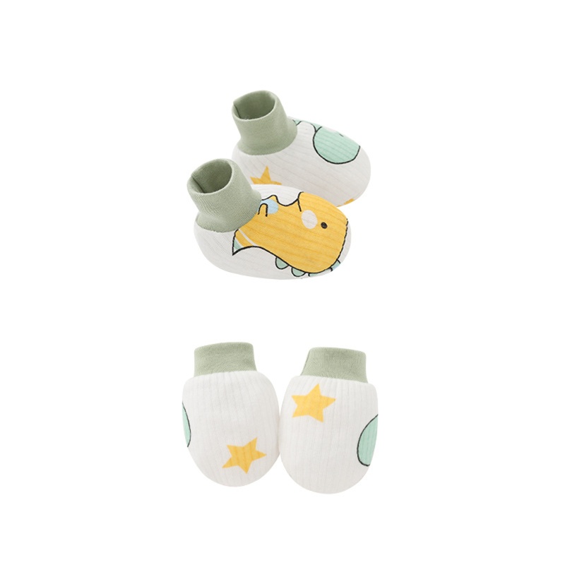 Set 2 Đôi Găng Tay Cotton Mềm Mại Bảo Vệ Mặt Chống Trầy Xước Cho Bé Sơ Sinh